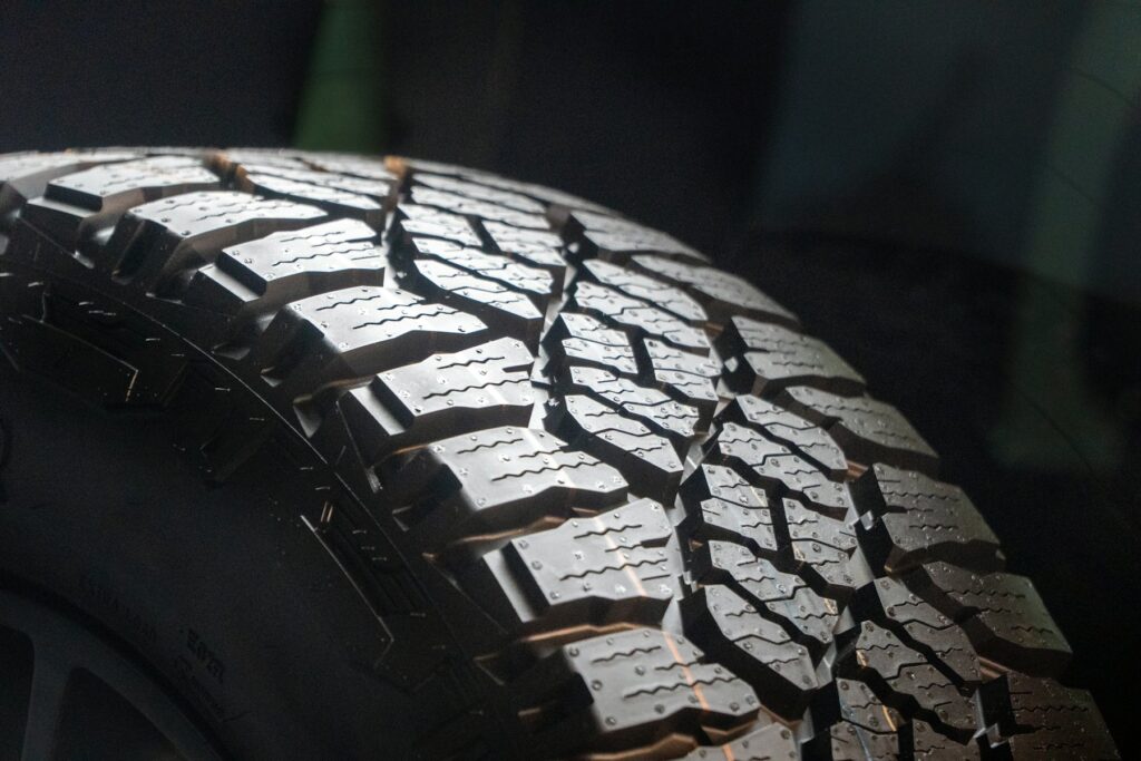 Close-up of tyre tread